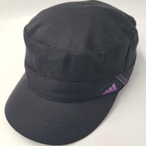 Women Adidas Hat Strapback Black Purple Cadet Military Army Cap Climalite Casual